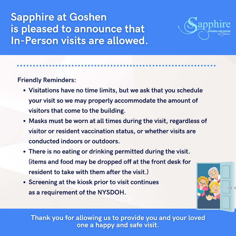 SAPPHIRE NURSING AND REHAB AT GOSHEN nursing home in GOSHEN, NY - Photo 5 of 5